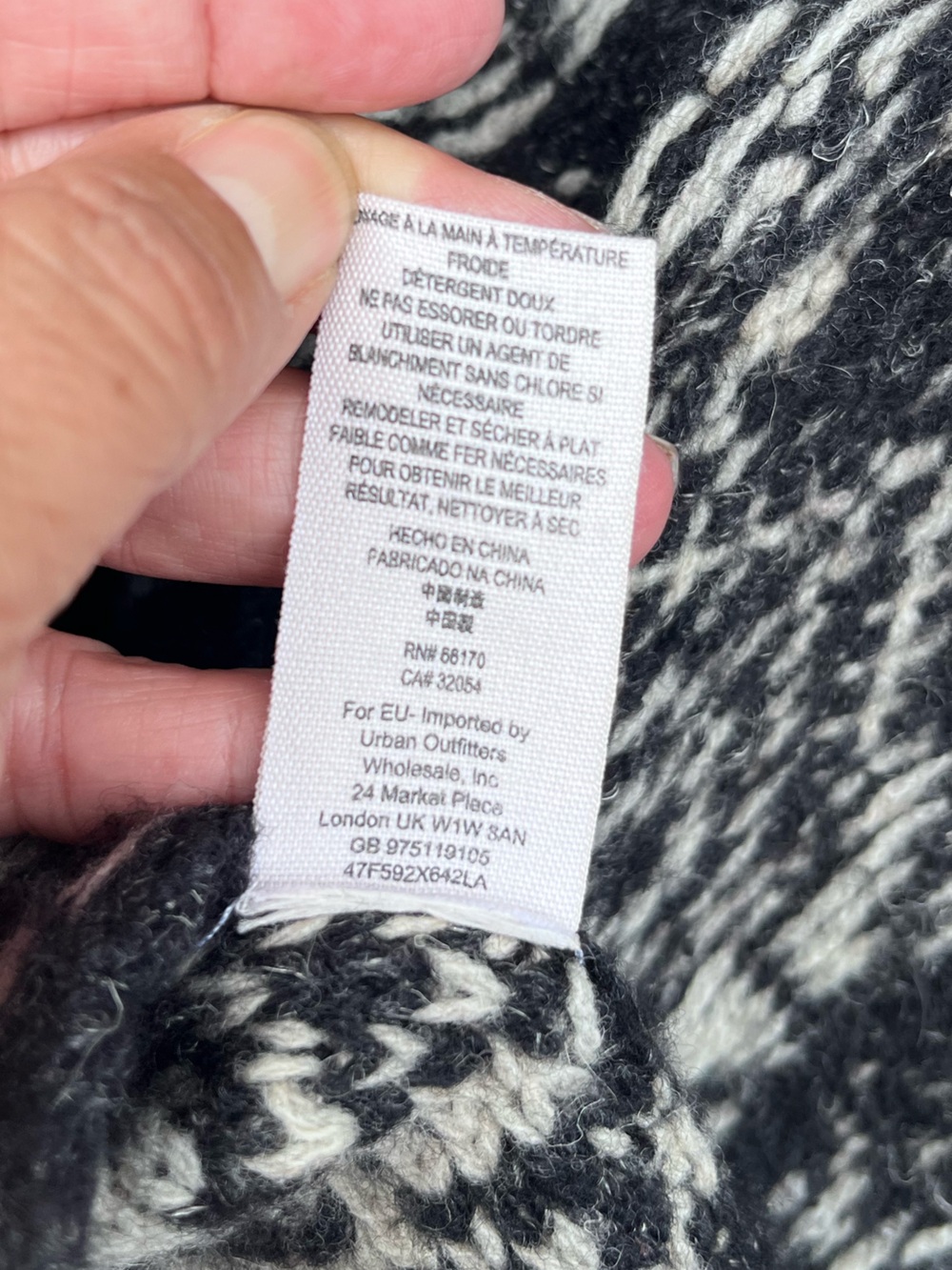 Free People Hidden Snowflake Inside Out Cardigan Jacket • Wool Blend • Oversized - Picture 15 of 16